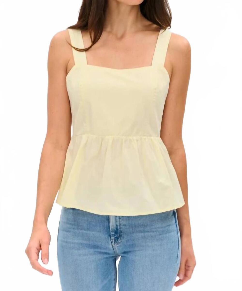 NEW SIX/FIFTY vienna poplin shirting tank in butter yellow